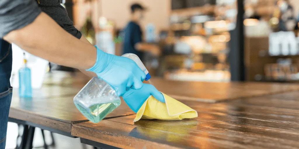 Cleaning a commercial kitchen