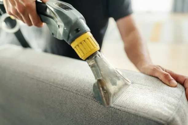 Upholstery cleaning for a sofa